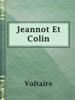 Jeannot Et Colin - ebook